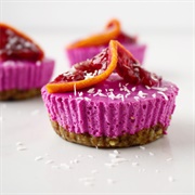 Blood Orange and Pitaya Mini Cheesecakes