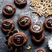 Chocolate Espresso Thumbprint Cookie