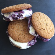 Blueberry Cheesecake Ice Cream Sandwiches