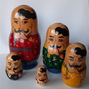 Mustache Men Nesting Dolls