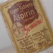 Aspirin Patented 1889