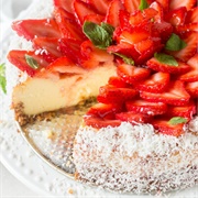 Strawberry Coconut Cheesecake