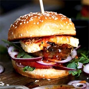 Halloumi Roasted Veg Burger