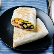 Avocado and Salmon Burrito