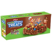 Cocoa Rice Krispy Treats With Mini M&Ms
