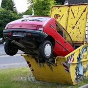 Car Meets Dumpster