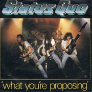 What You're Proposing - Status Quo