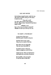 Cat and Mouse (Ted Hughes)