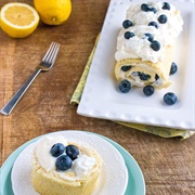 Blueberry Lemon Cake Roll
