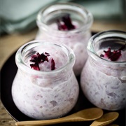 Hibiscus Rice Pudding
