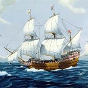 The Mayflower Sets Sail From Plymouth 1620
