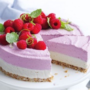 Lime and Raspberry Vegan Cheesecake