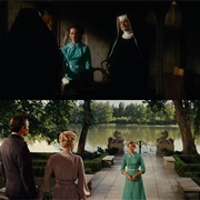 Julie Andrews Aqua Back From the Abbey Dress- Sound of Music
