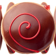 Krispy Kreme Chocolate Iced Raspberry Filled Doughnut