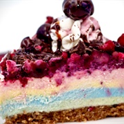 Raw Vegan Rainbow Champagne No Bake Cheesecake