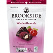 BROOKSIDE Dark Chocolates Whole Almonds Dusted With Raspberry