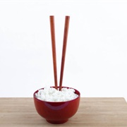 Chopsticks Standing in Rice