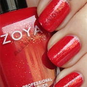 Zoya Shimmer Red