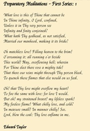 Preparatory Meditations (Edward Taylor)