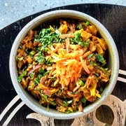 Mushroom and Jackfruit Kothu Roti