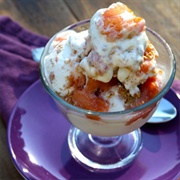 Ginger Peach Cheesecake Ice Cream
