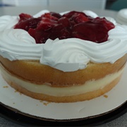 Strawberry Boston Cream Cake