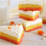 Candy Corn Sugar Cookie Bars