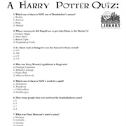 Harry Potter Quiz