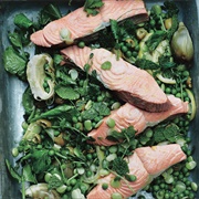 Poached Salmon With Artichoke Confit