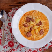 Potato Soup With Sour Cream and Sausage