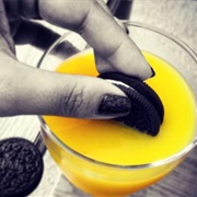 Oreo Cookies and Orange Juice