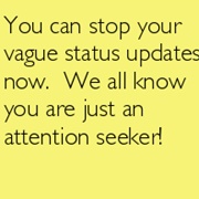 Posting Vague Status Updates on Social Media