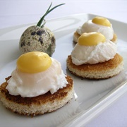 Poached Quail Egg