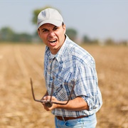 Facing Angry Mad Farmer