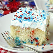 Funfetti Red, White and Blue Funfetti Cake