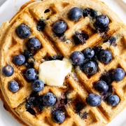 Waffle With Blueberries