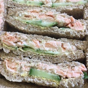 Salmon Mayo Cucumber Sandwich