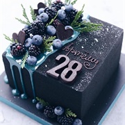 Black Square Cake