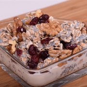 Chia Oatmeal With Nuts and Dried Fruit