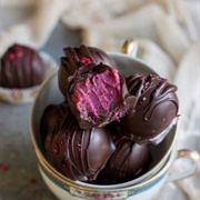 Raspberries and Cream Truffle