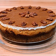 Five Layer Caramel Pecan Pie Pumpkin Cheesecake