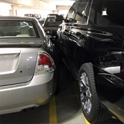 Parking Too Close to the Line in a Parking Lot