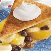 Stacked Banana Peach Pie