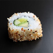 Cucumber Avocado and Radish Sushi With Sesame