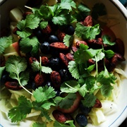 Cabbage With Blueberries, Almonds and Coriander