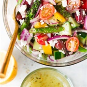 Asparagus Greek Salad