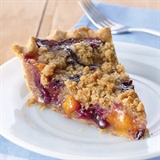 Peach Blueberry Streusel Pie