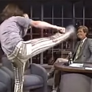 Crispin Glover Almost Kicks Dave in the Head