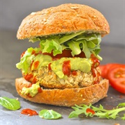 Artichoke Guacamole Burger