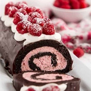 Chocolate Raspberry Swiss Roll